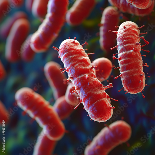 Render visualization of a generic virus, such as Covid, HIV, or other viral disease or infection