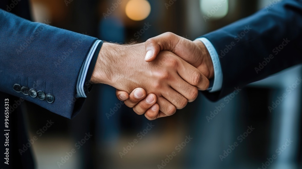 A close-up of two hands shaking, symbolizing partnership, agreement, and collaboration in a professional setting. A close-up of two hands shaking, symbolizing partnership, agreement, and collaboration in a professional setting.