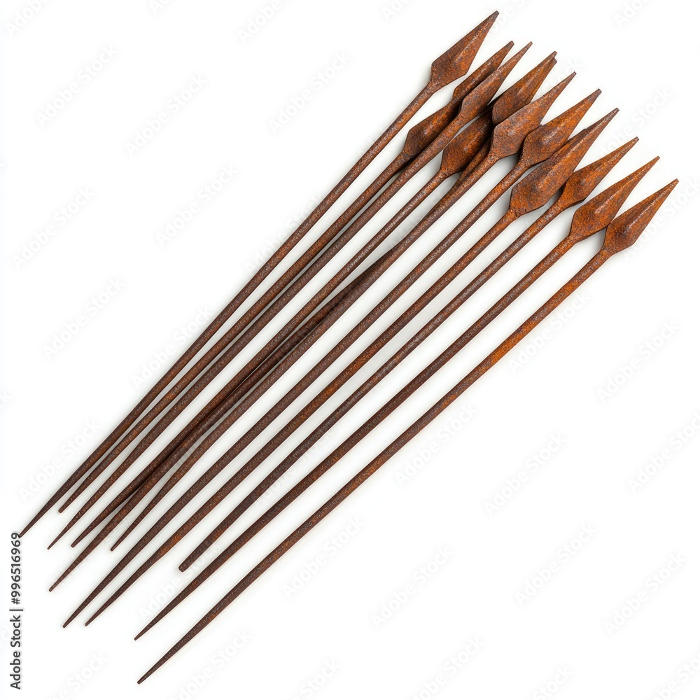 A collection of decorative wooden skewers, ideal for serving appetizers or crafting. Unique design and natural finish. A collection of decorative wooden skewers, ideal for serving appetizers or crafting. Unique design and natural finish.