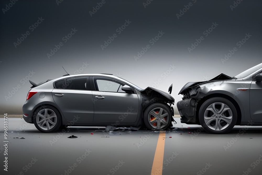 Fototapeta premium car accident concept