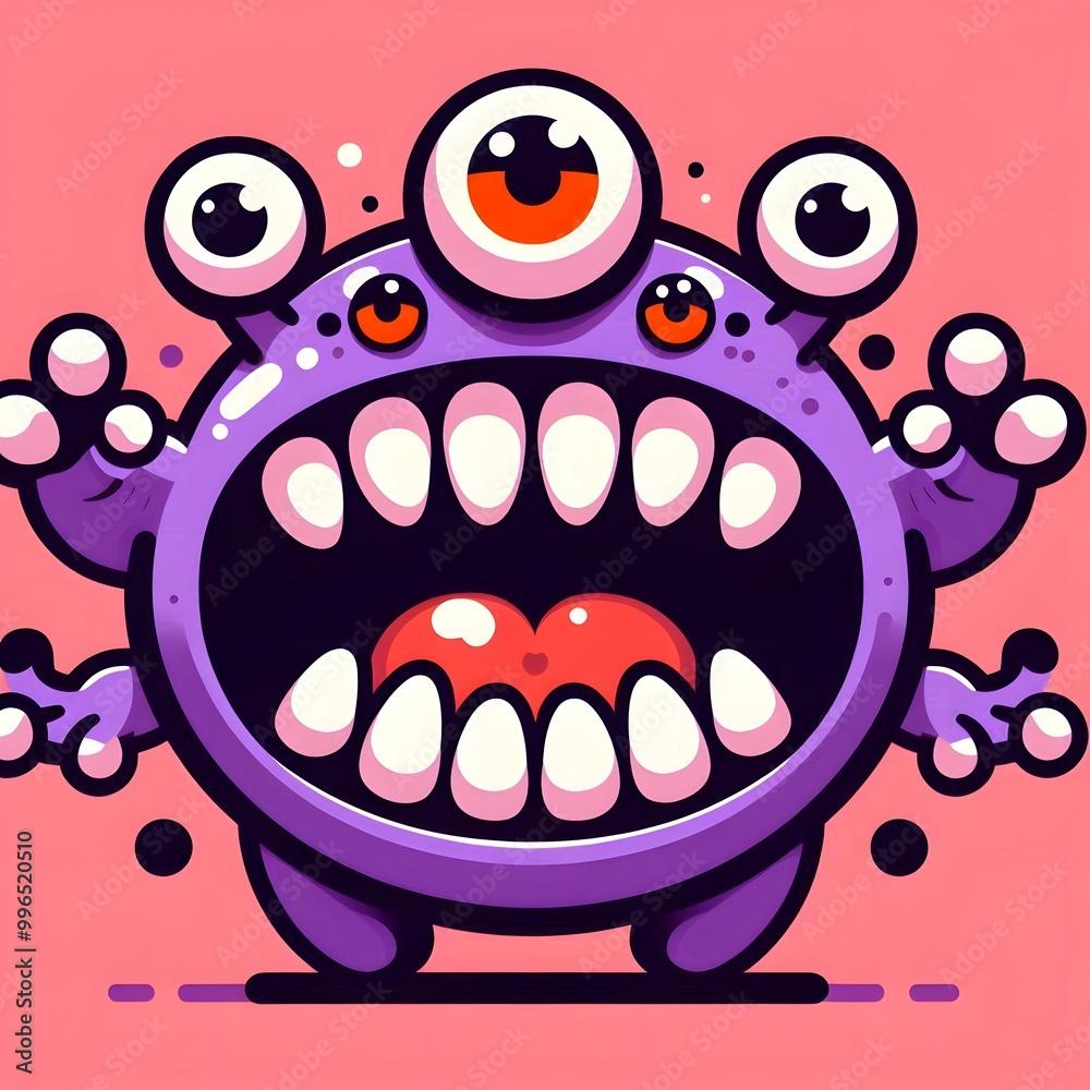 Monster cartoon doodle character Monster cartoon doodle character