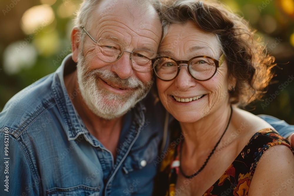 Portrait of a glad couple in their 60s having a romantic date Portrait of a glad couple in their 60s having a romantic date