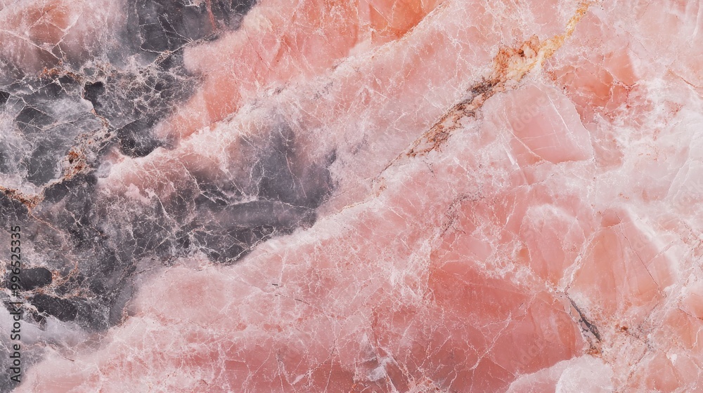 Fototapeta premium A stunning close-up of pink and gray marble, showcasing the intricate patterns and textures of natural stone.