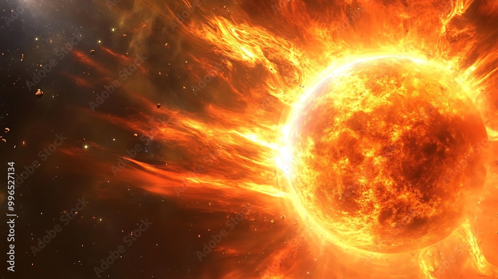 Intense Solar Flare Erupts from the Sun. Intense Solar Flare Erupts from the Sun.
