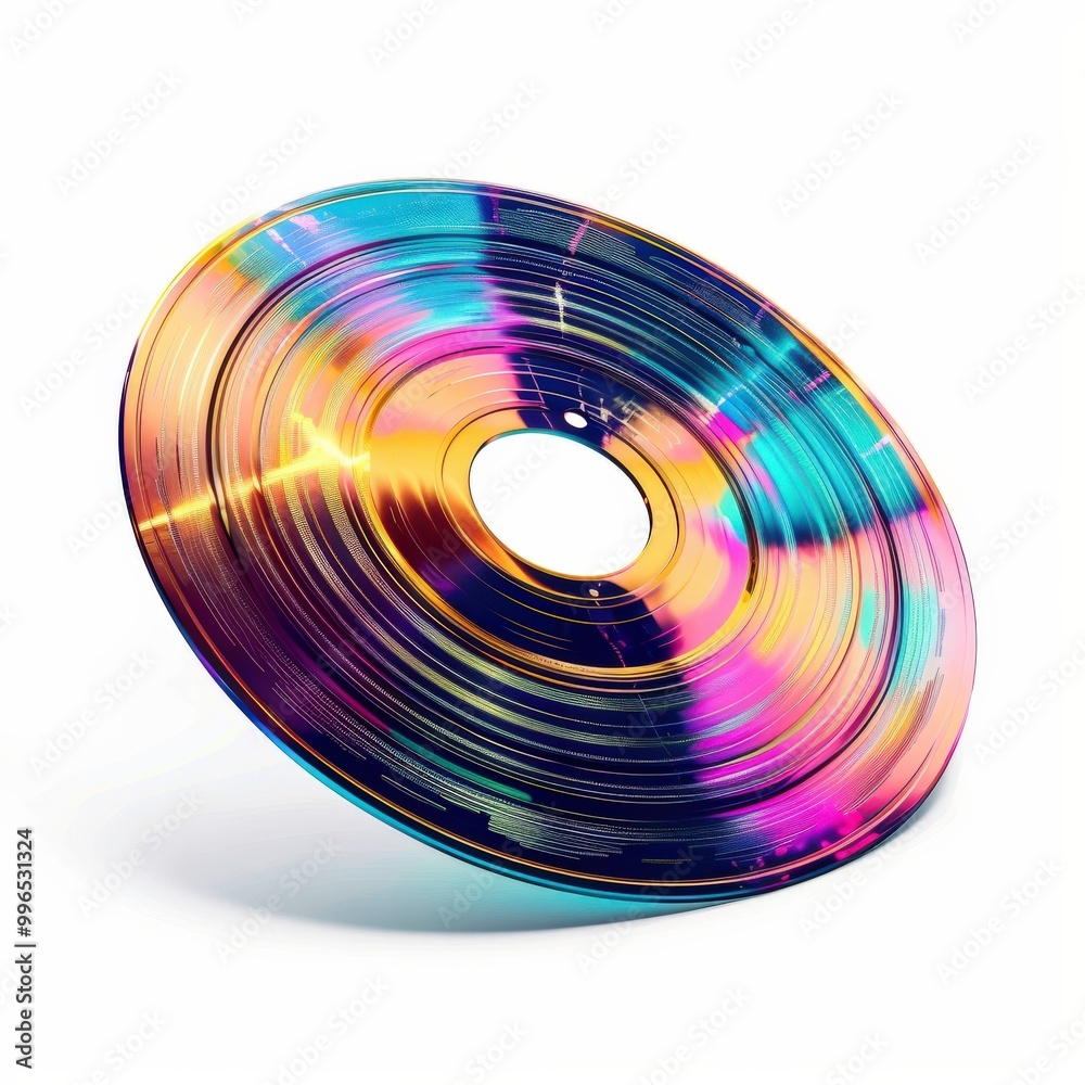 a cd cover mockup, music element, retro design, bold, isolated on white background a cd cover mockup, music element, retro design, bold, isolated on white background