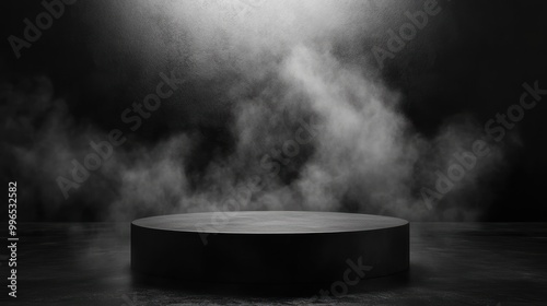 Wallpaper Mural Empty circular stage with dramatic lighting and mist, creating a mysterious and atmospheric mood. Torontodigital.ca