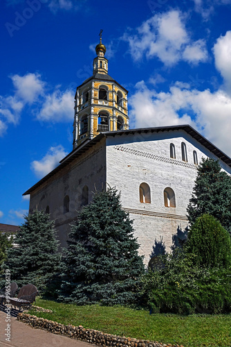 Refectory and bell tower. Nativity of the Virgin monastery, city of Borovsk, Russia