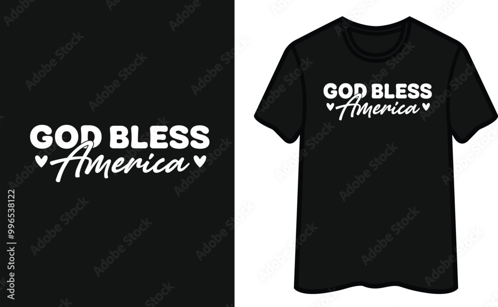 God Bless America. Patriot Day T-Shirt Design God Bless America. Patriot Day T-Shirt Design