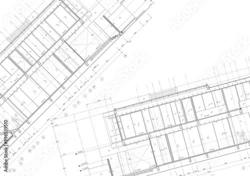 Floor plan designed building on the drawing.