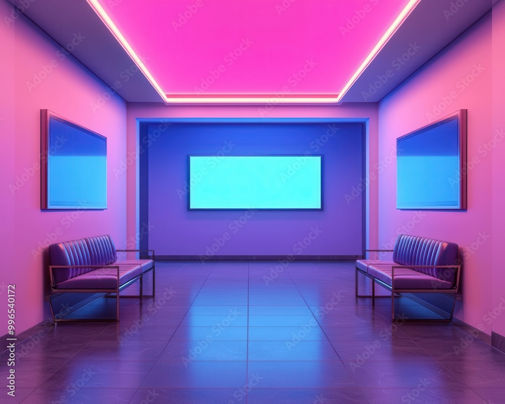 High-tech bank lobby with interactive screens, futuristic furniture, neon lighting, futuristic bank interior, luxury tech finance High-tech bank lobby with interactive screens, futuristic furniture, neon lighting, futuristic bank interior, luxury tech finance