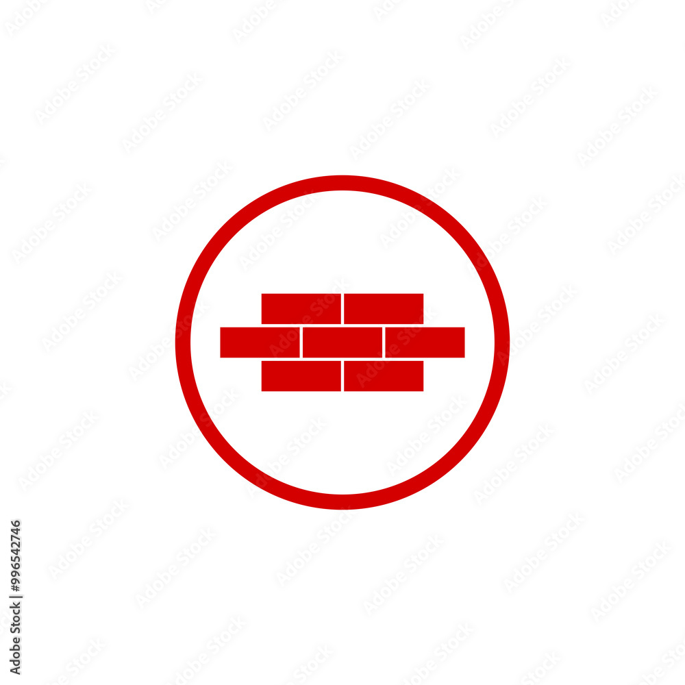Brick wall icon isolated on transparent background Brick wall icon isolated on transparent background