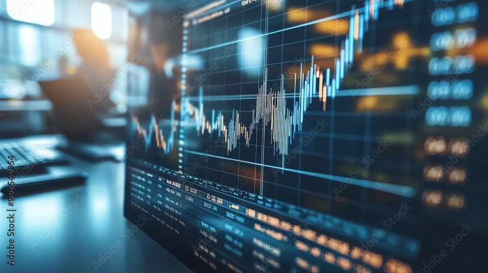 Finance team working on global market forecasts, focus on digital charts and world economy Market forecast, global business growth Finance team working on global market forecasts, focus on digital charts and world economy Market forecast, global business growth
