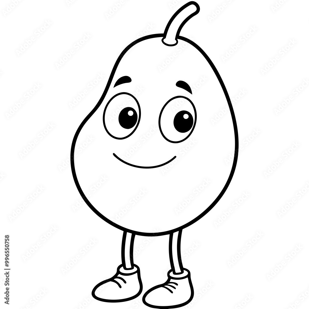 Obraz premium funny cartoon pear