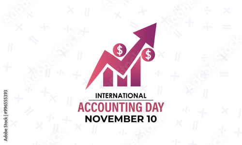 International accounting day, november 10. Holiday concept for banner vector design template. Vector EPS 10 illustration.