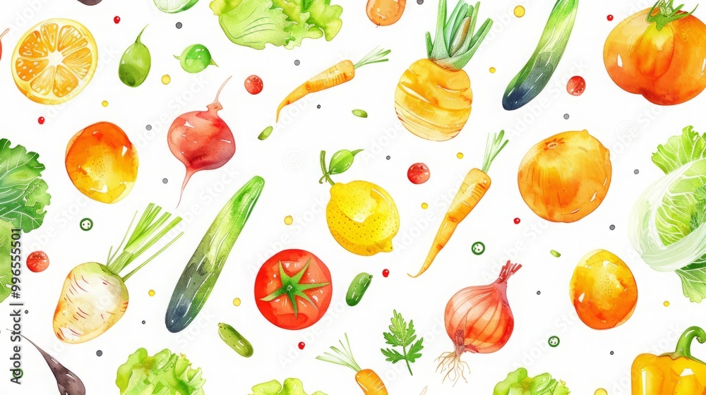 Colorful vegetables pattern background Colorful vegetables pattern background