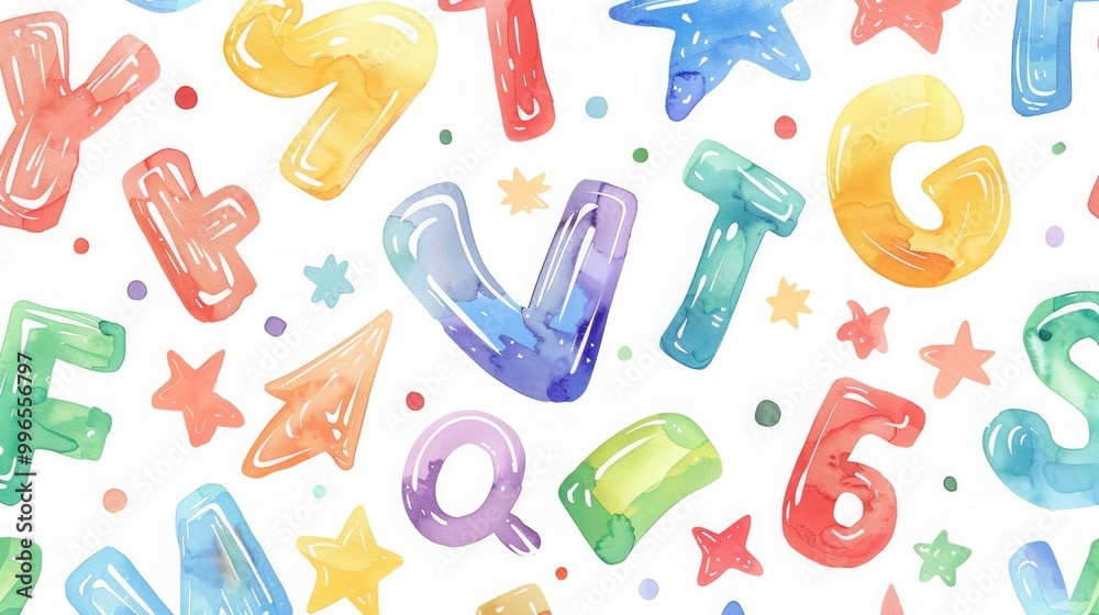 Colorful letters background Colorful letters background