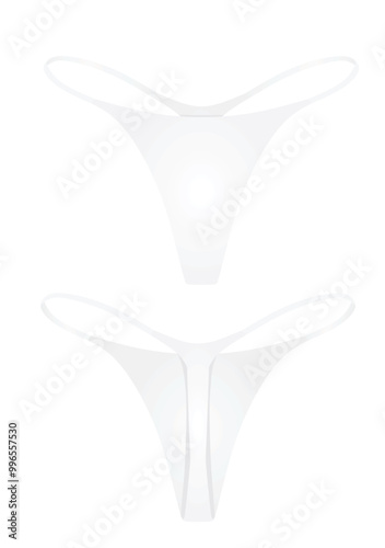 White woman thong. vector illustration