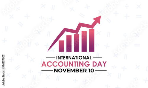 International accounting day, november 10. Holiday concept for banner vector design template. Vector EPS 10 illustration.