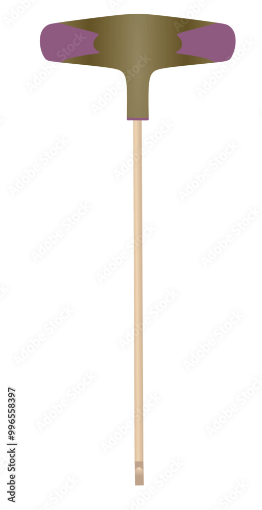 Isolated brown screwdriver. vector illustration Isolated brown screwdriver. vector illustration