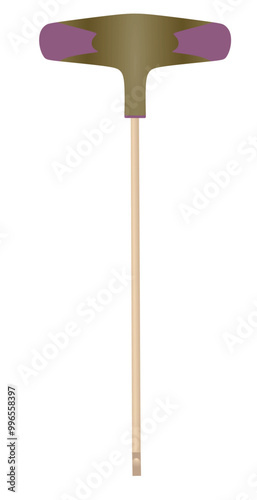 Isolated brown screwdriver. vector illustration