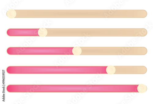 Pink slider bar. vector illustration