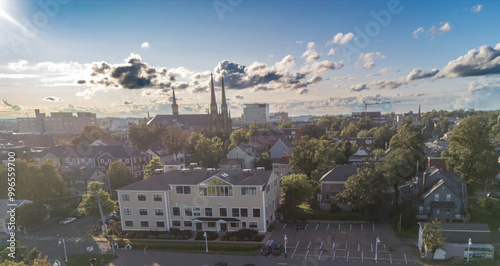 Aerial view of Charlottetown, the capital and largest city of the Canadian province of Prince Edward Island photo