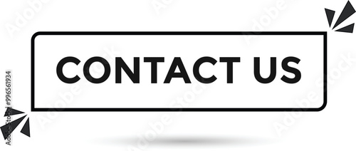 Contact Us button web banner templates. Vector Illustration 
