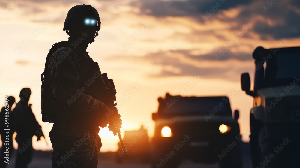 Fototapeta premium A tactic or technology used in combat situations to disrupt enemy communication, radar, or other electronic systems