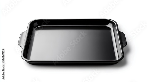 A sleek black baking tray perfect for roasting, baking, and serving delicious meals in style.