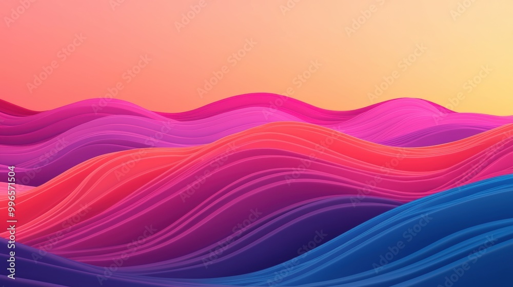 Colorful abstract wave patterns in vibrant pink and blue hues on a gradient background. Colorful abstract wave patterns in vibrant pink and blue hues on a gradient background.