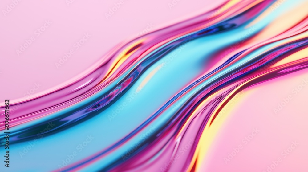 Colorful abstract waves with smooth gradients in pink, blue, and purple shades. Colorful abstract waves with smooth gradients in pink, blue, and purple shades.