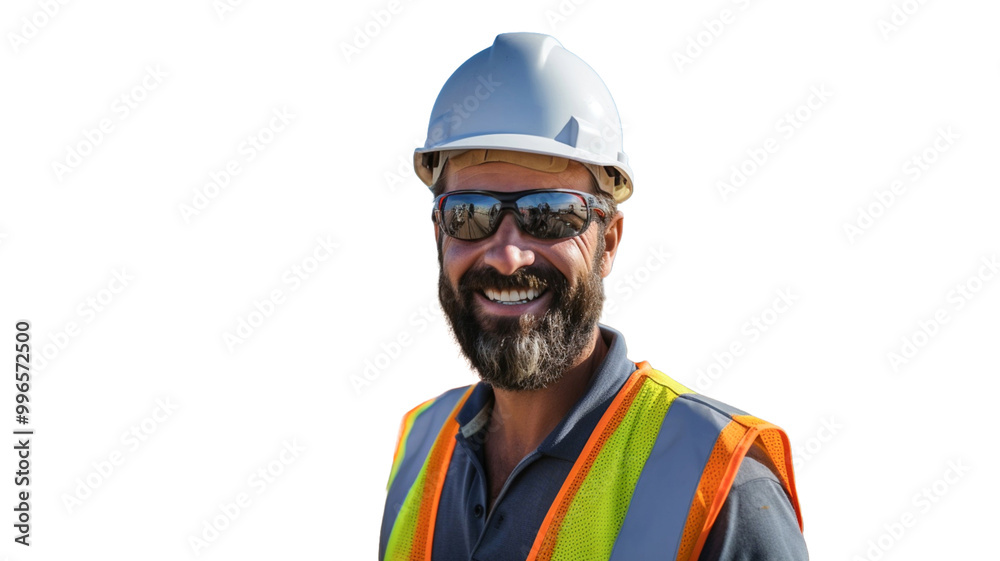Construction worker in hardhat on transparent background PNG.
Construction worker in hardhat on transparent background PNG.