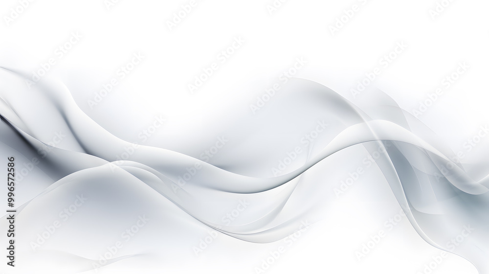 Obraz premium Blue abstract wave background with white background