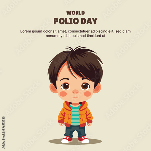 World Polio Day background.
