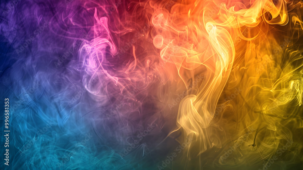 rainbow color smoke cloud background