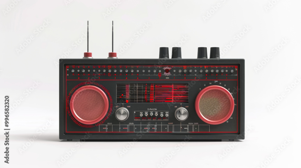 Fototapeta premium Radio interference detector for identifying sources of radio interference isolated on white background