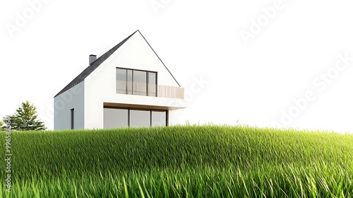 Wallpaper Mural Modern House on a Green Hill Torontodigital.ca