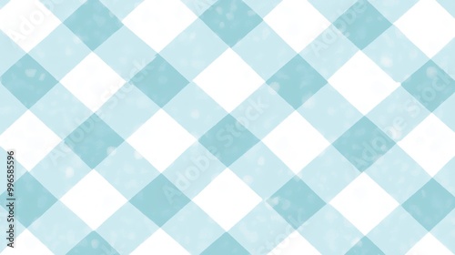 The pastel blue checkerboard, gingham, plaid, checkered pattern background is perfect for wallpaper, backdrops, postcards, or for background designs.