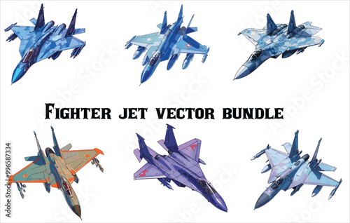 Fighter jet vector bundle, 