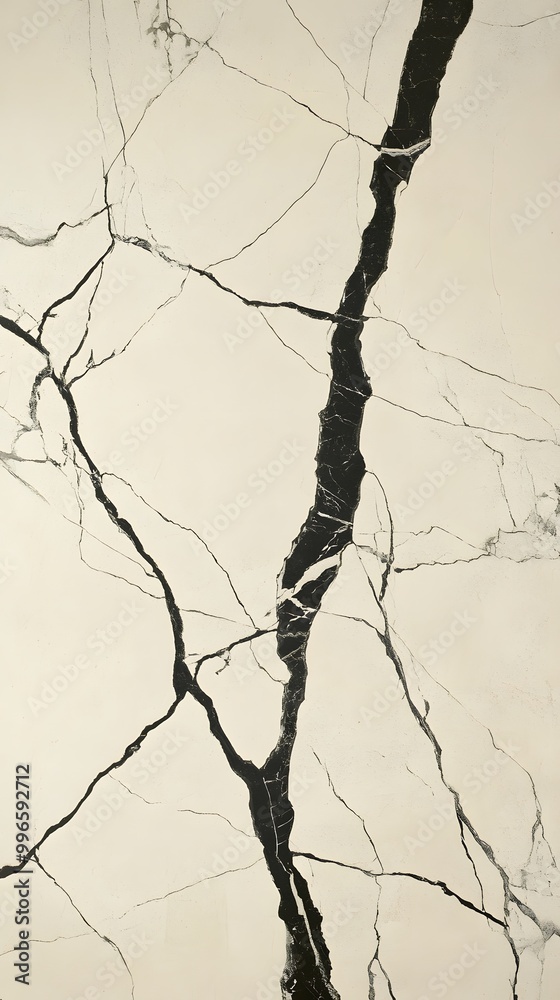 Fototapeta premium Silver and White Marble, Marbled, Abstract Image, Texture, Pattern Background, Wallpaper, Cover and Screen for Smartphone, PC, Laptop, 9:16 and 16:9 Format