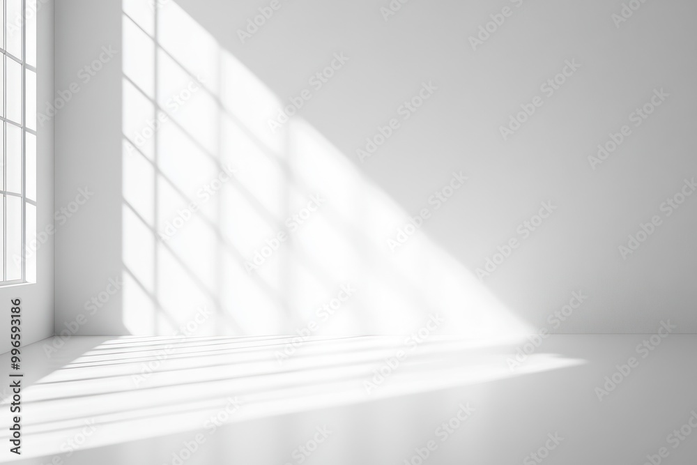 Window Light Illuminating a White Room Corner Window Light Illuminating a White Room Corner