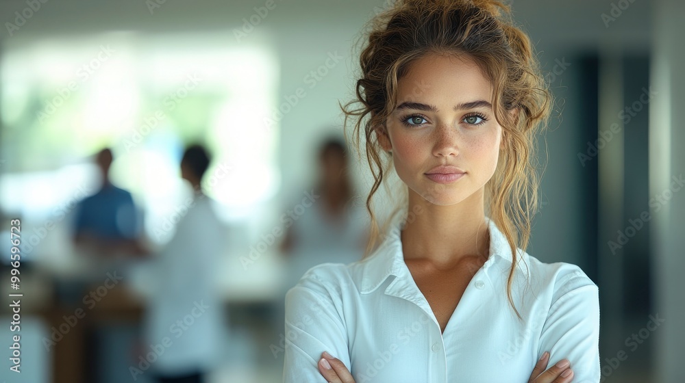Confident Businesswoman Looking Directly at the Camera Confident Businesswoman Looking Directly at the Camera