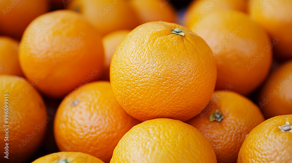 Fresh Oranges in a Pile Close-Up Fresh Oranges in a Pile Close-Up