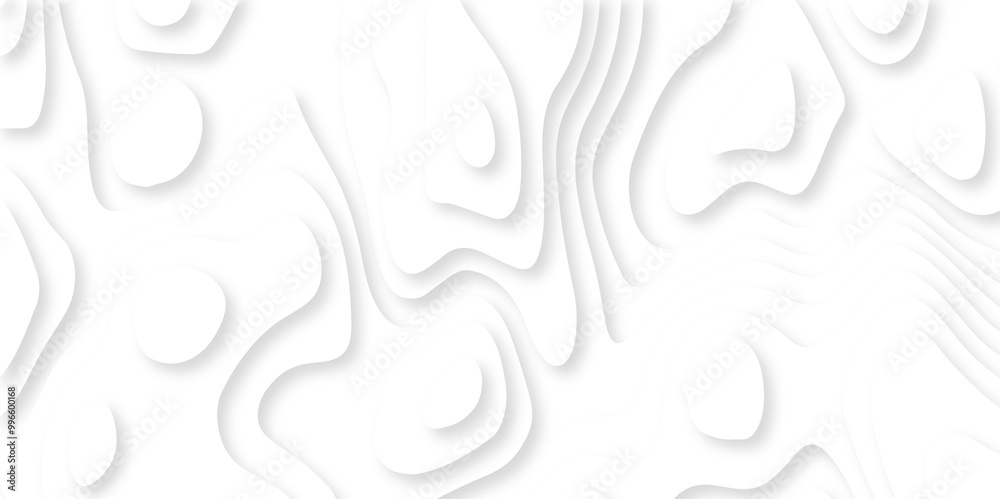 White papercut abstract realistic wavy layer background, geometric minimal topography map light element shadow. modern wallpaper texture and 3d realistic design use for banner flyers, posters. White papercut abstract realistic wavy layer background, geometric minimal topography map light element shadow. modern wallpaper texture and 3d realistic design use for banner flyers, posters.