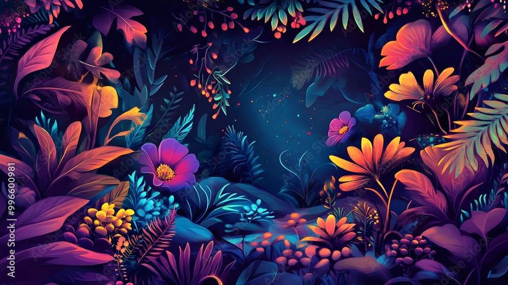 Flower field for designer's fantasy in vector style, The most beautiful and spectacular graphic resources Flower field for designer's fantasy in vector style, The most beautiful and spectacular graphic resources