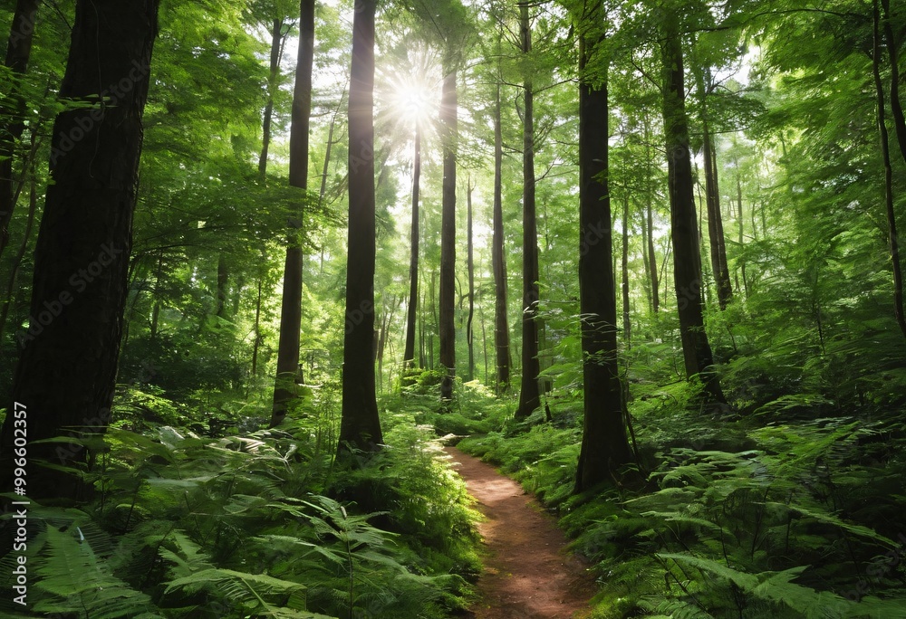 Obraz premium Serene forest with trees