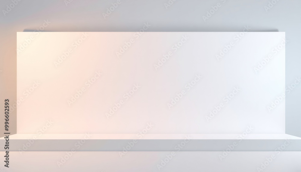 Minimalist white product display with a step and a background. Minimalist white product display with a step and a background.