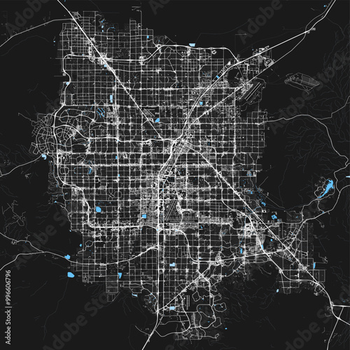 Map of Las Vegas, Nevada, USA