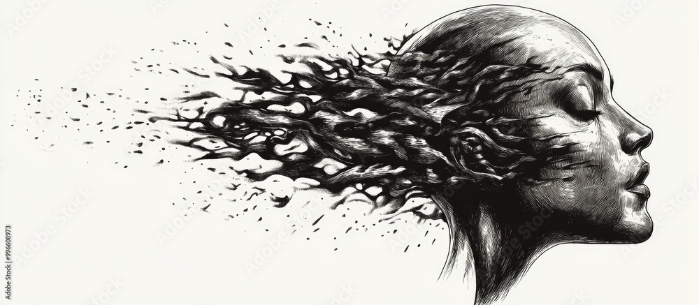 Surreal head illustration Sketch art Surreal head illustration Sketch art