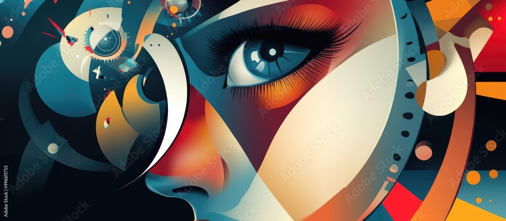 Surreal Clock Face Illustration Abstract Design Surreal Clock Face Illustration Abstract Design